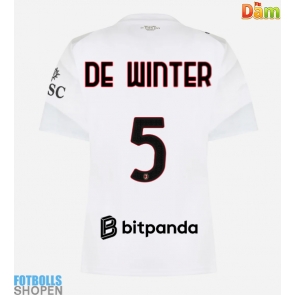 Billiga AC Milan Koni De Winter #5 Bortatröja Dam 2026-27 Kortärmad